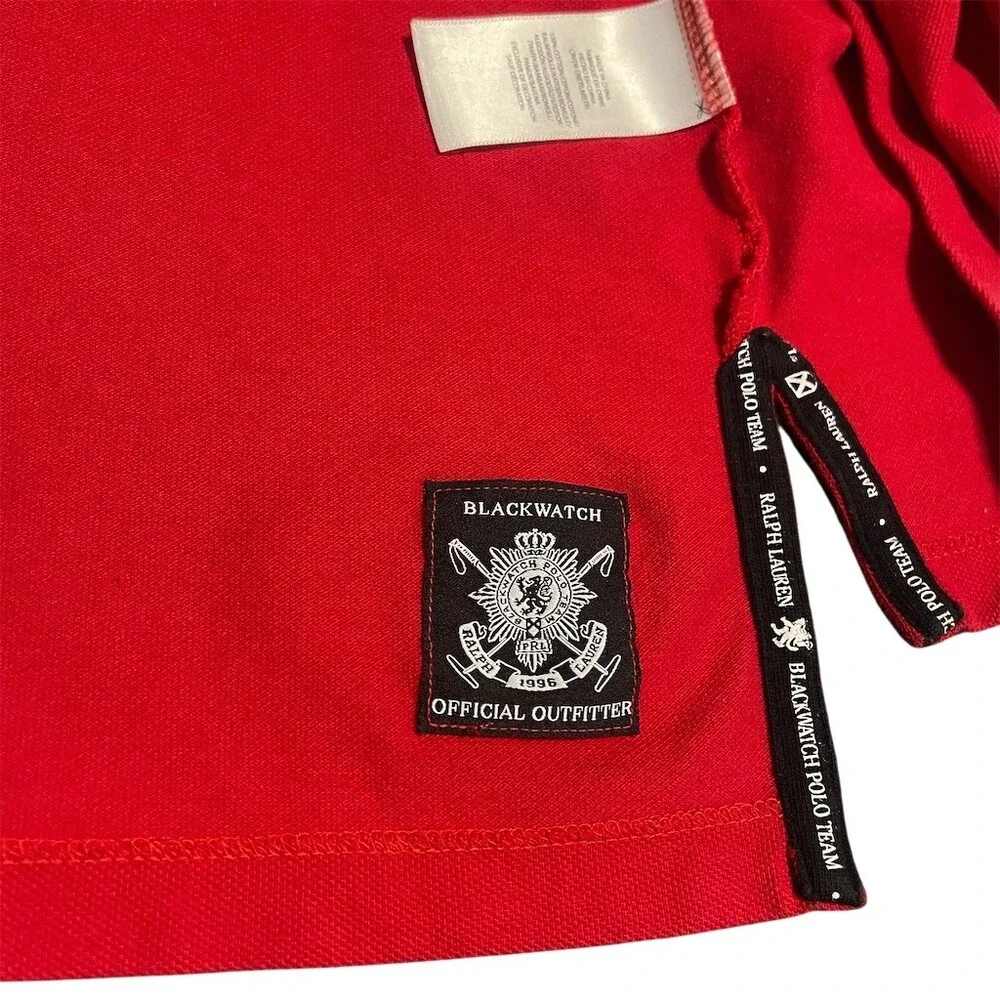 Polo Ralph Lauren Polo Shirt Red Big Pony Logo Graphic Short Mens XL